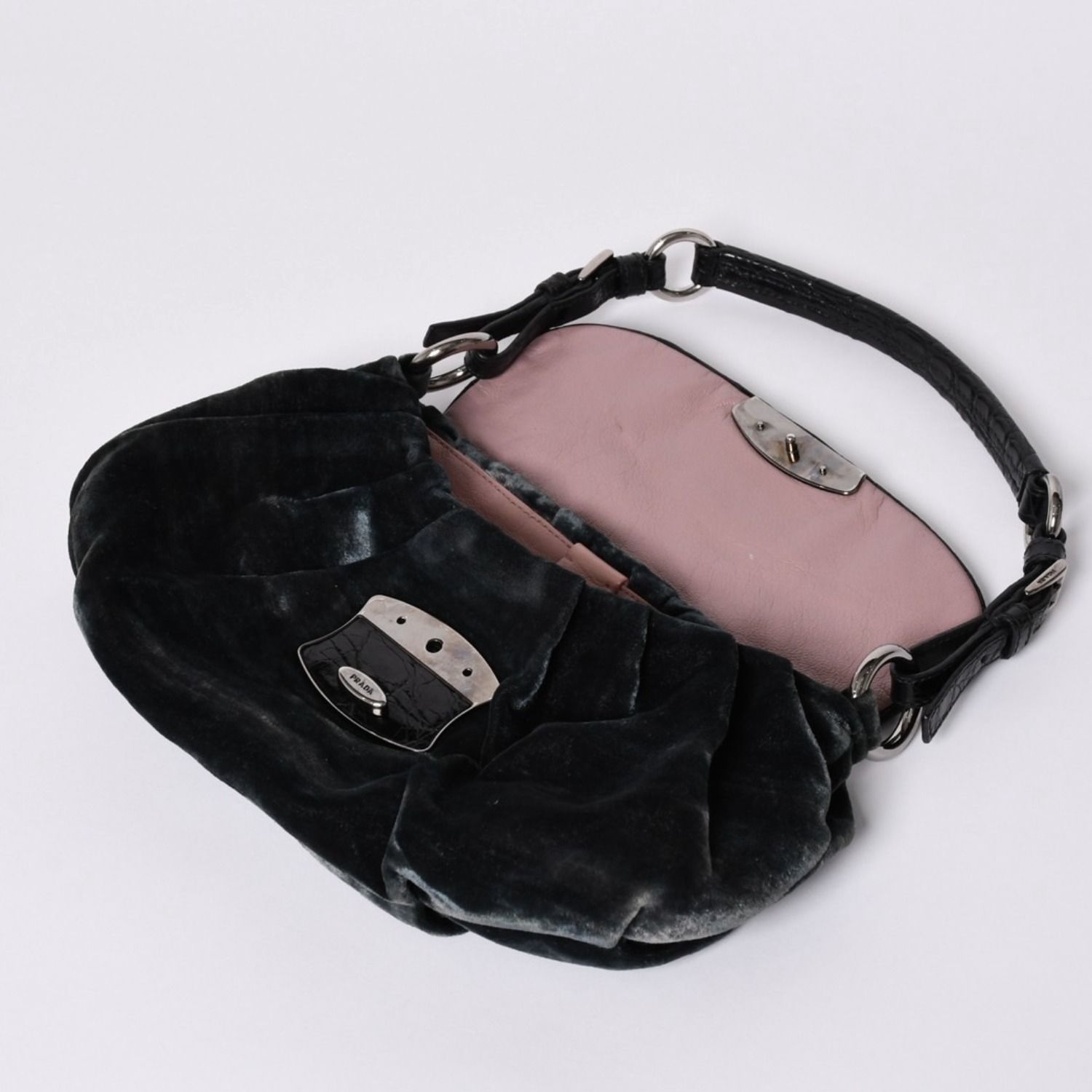 ★最終値下げ★プラダ　ベロア　バッグ　黒　美品 PRADA - PRADA ベロア2wayバックの通販 by mi's shop｜プラダならラクマ