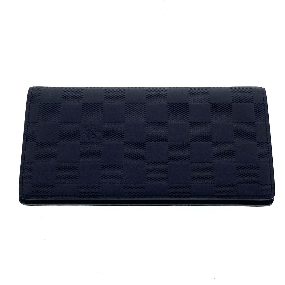 LOUIS VUITTON ルイ・ヴィトン ポルトフォイユ ブラザ 長財布 N63010 メンズ ダミエアンフィニ ブラック 中古