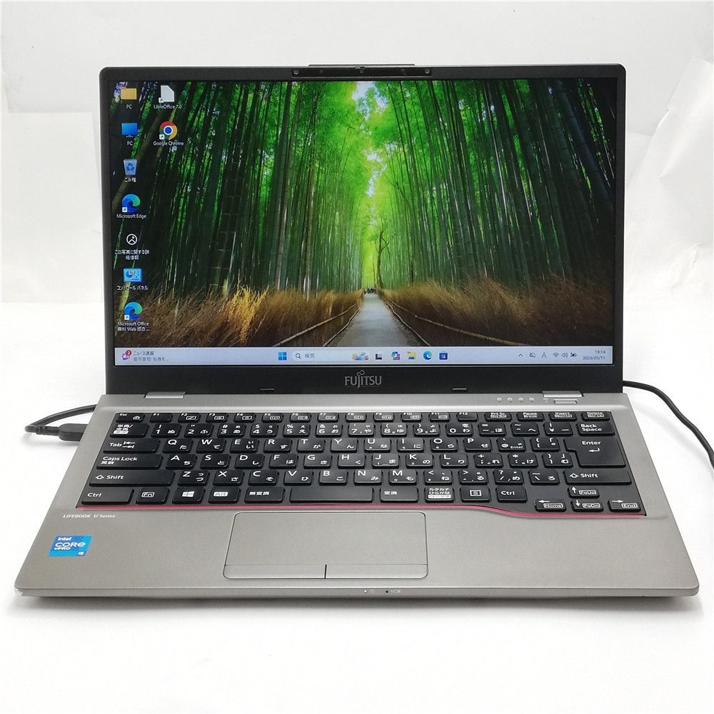 高性能 Wi-Fi有 ノートパソコン 富士通 U7411/G 中古美品 Core i5 1145G7 8GB 512G 高速SSD 無線LAN Bluetooth カメラ Windows11 Office済
