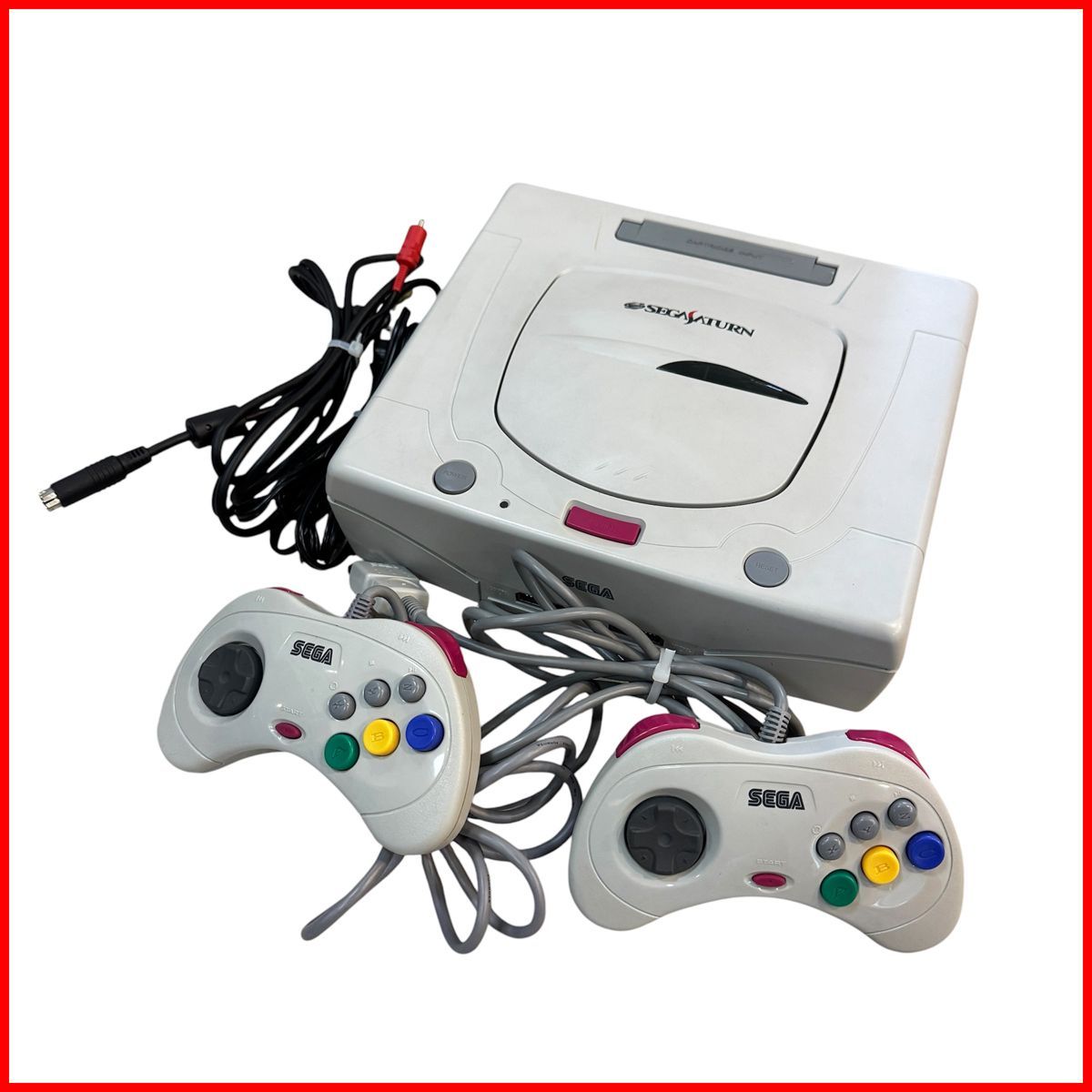 SEGA/セガ●セガサターン HST-3220●コントローラー2個付き ケーブル完備 動作OK 箱付き ゲーム機 中古 札幌