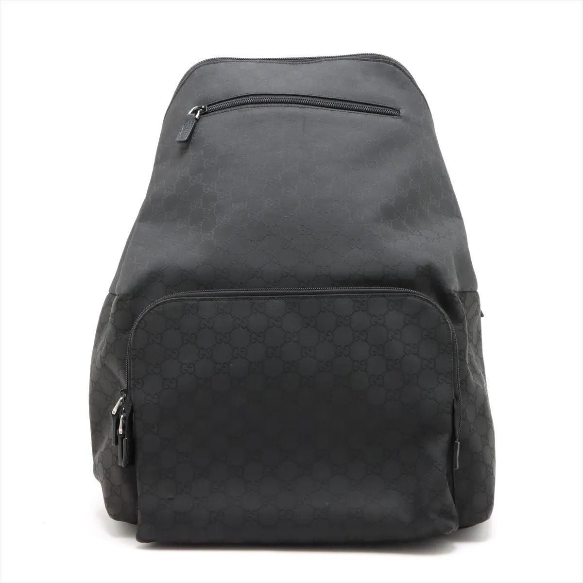 美品 グッチ GGナイロン 179606 リュックサック リュック バックパック ショルダー バッグ ブラック 黒 A4 メンズ MMM DZ51-3【中古】