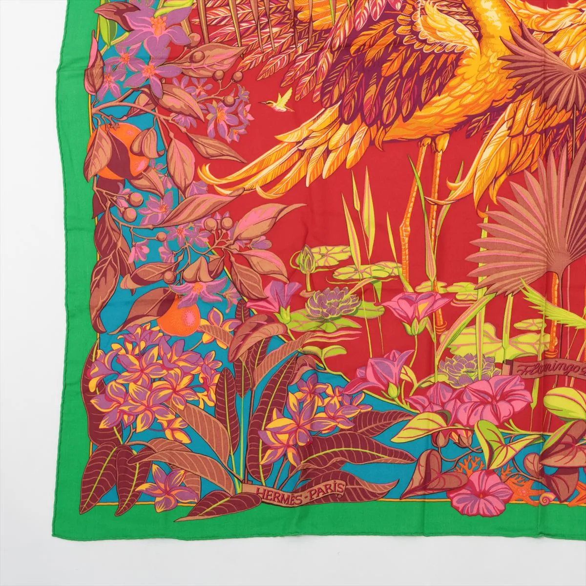 HERMÈS カレジュアン　カシシル140 フラミンゴパーティ　新品 極美品 エルメス カレ ジェアン 140 FLAMINGO PARTY フラミンゴ
