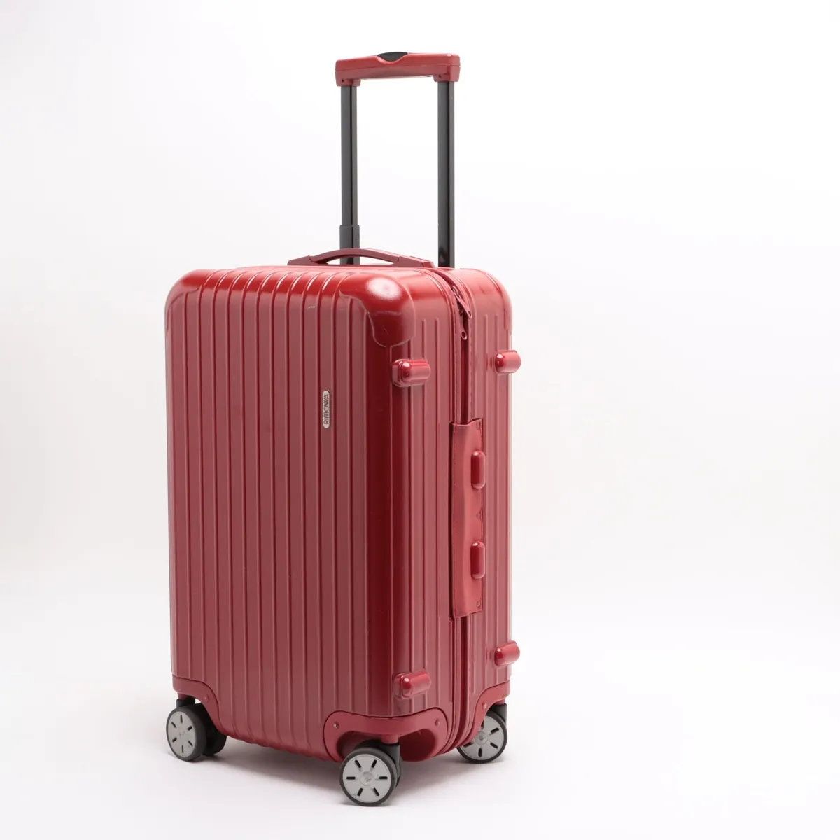 美品 リモワ ギャランティカード付 サルサ 4輪 レッド スーツケース キャリーケース バッグ 出張 旅行 メンズ MMM DZ53-7【中古】