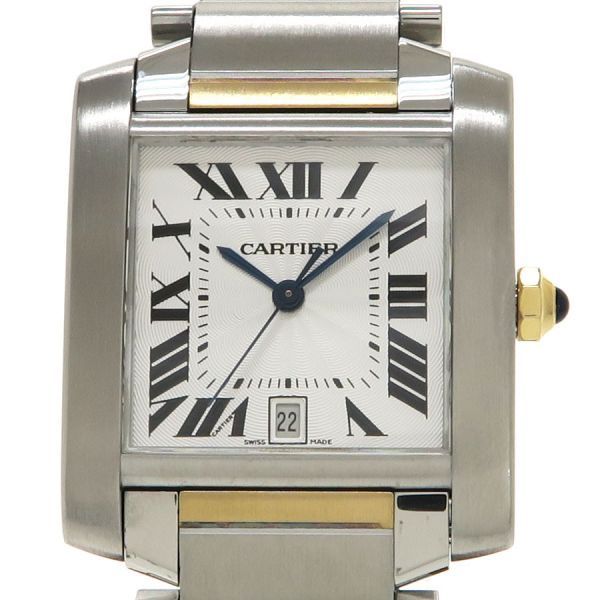 カルティエ タンクフランセーズLM H32mm×W27mm W51005Q4 メンズ 腕時計【Aランク】【中古】