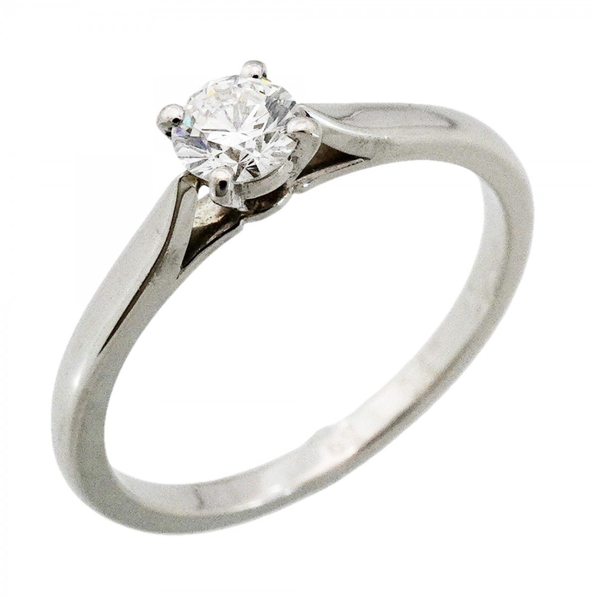 【6jdb1002】カルティエ リング ソリテール 1PD Pt950 プラチナ ダイヤモンド 0.27ct #52【中古】レディース