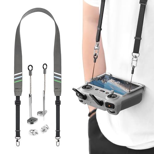 STARTRC DJI向けRC 2ストラップ 送信機ストラップ Mini 3/Air 3S/Neo/Mini 4 proバランスストラップ ドローンリモコンネックストラップ アップグレードレザー 調整可能 落下防止(DJI対応RC 2/RC/ 2ad68f6c