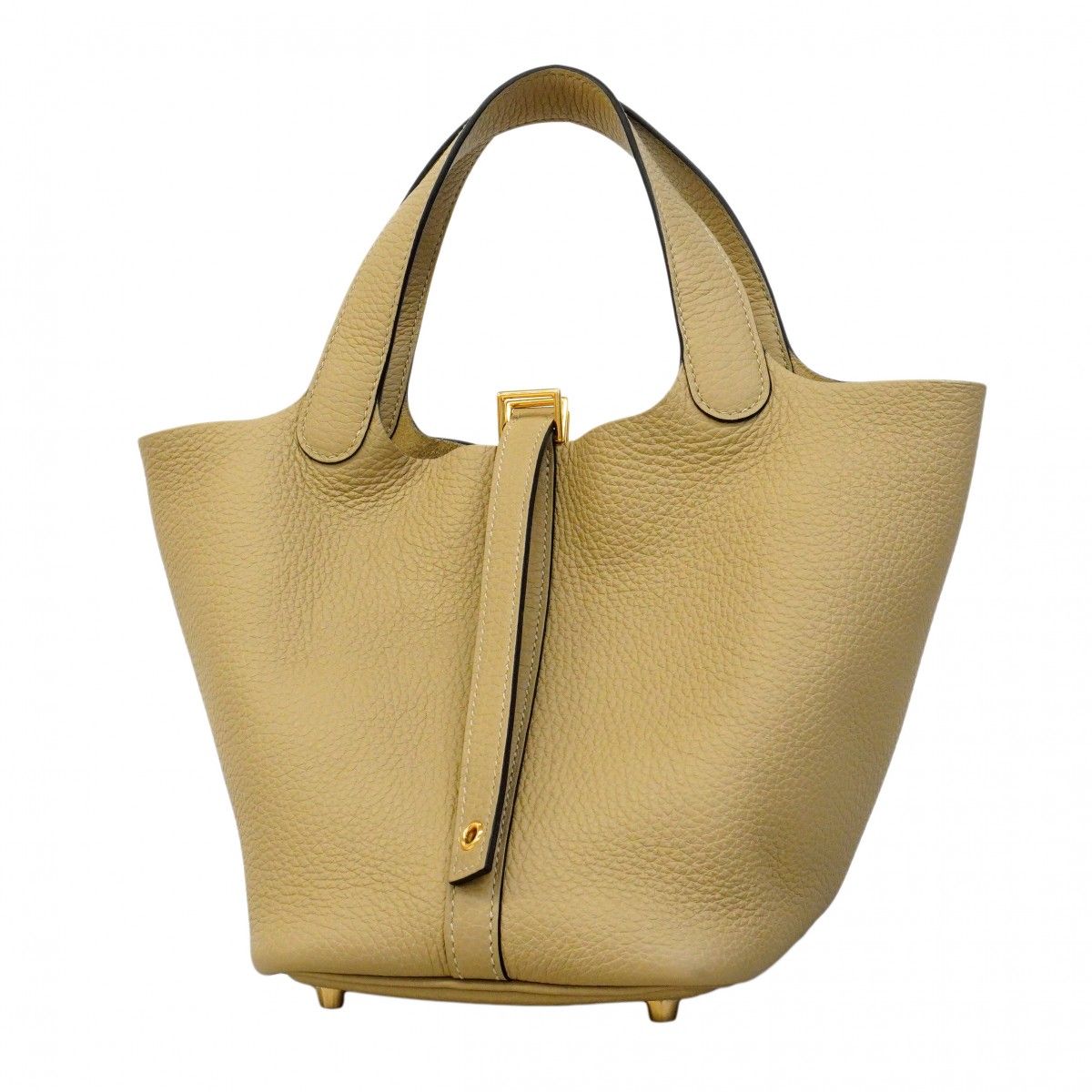 【6eb1353】エルメス ハンドバッグ ピコタンロックPM トリヨンノビーヨ トレンチ ゴールド金具 K刻印【中古】レディース