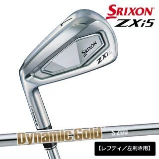 【硬さ：S200】【レフティ／左利き用】ダンロップ メンズ スリクソン ZXi5 アイアン 5本組(6-9、PW) アイアンセット ダイナミックゴールド (NEWデザイン) スチールシャフト