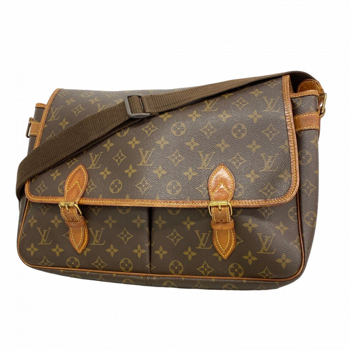 本物 ルイヴィトン LOUIS VUITTON LV ジベシエール GM ショルダーバッグ ポシェット ブラウン M42249 Gibeciere ビトン バッグ 中古 中古・古着通販】LOUIS VUITTON (ルイ ヴィトン) モノグラム