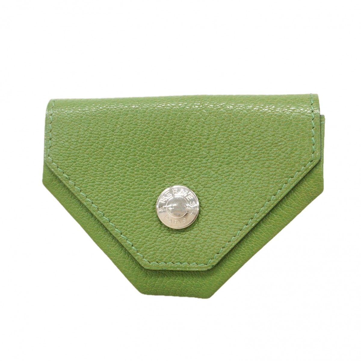 【6eb1503】エルメス コインケース ヴァンキャトル シェブルミゾル ヴェールベンガル シルバー金具 □D刻印【中古】メンズ レディース ユニセックス