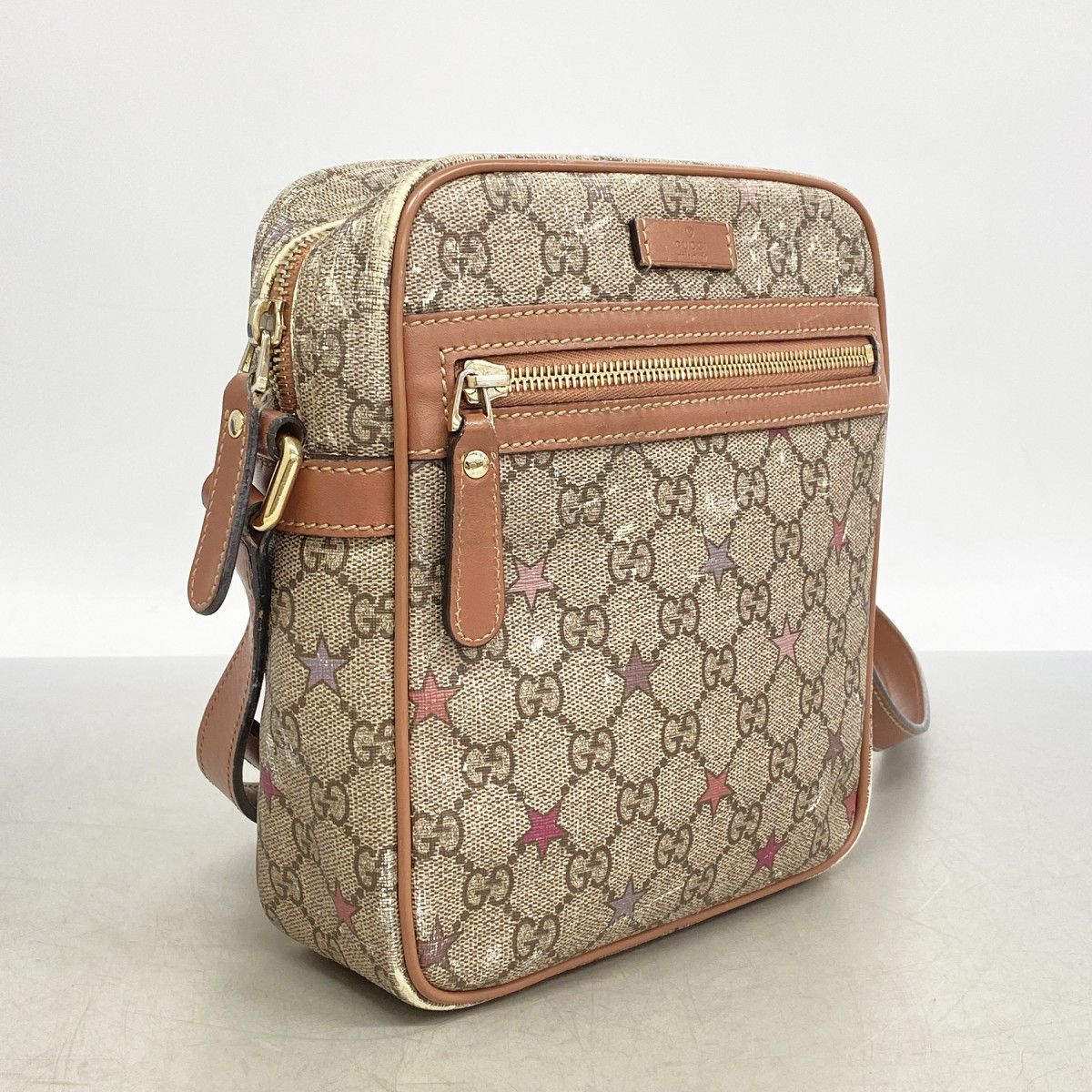 【6dc2714-k】グッチ ショルダーバッグ GGスプリーム 233268 PVC ブラウン ゴールド金具【中古】レディース GUCCI - 【6dc2714-k】グッチ ショルダーバッグ GGスプリーム 233268
