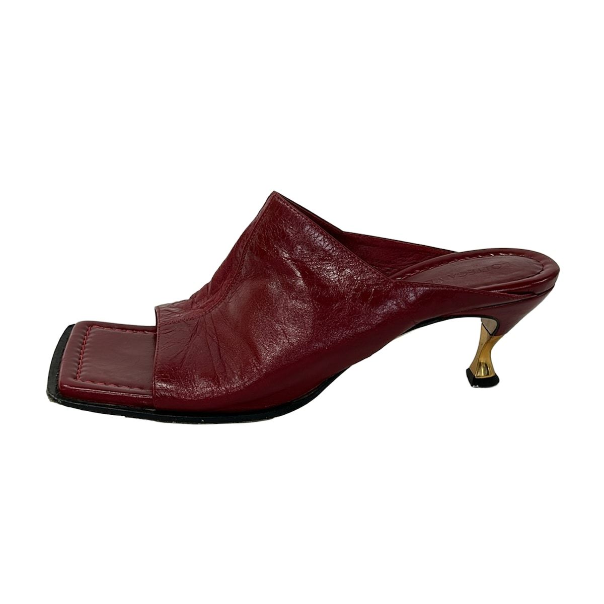 BOTTEGA VENETA(ボッテガヴェネタ) ミュール 38 レディース - レッド レザー