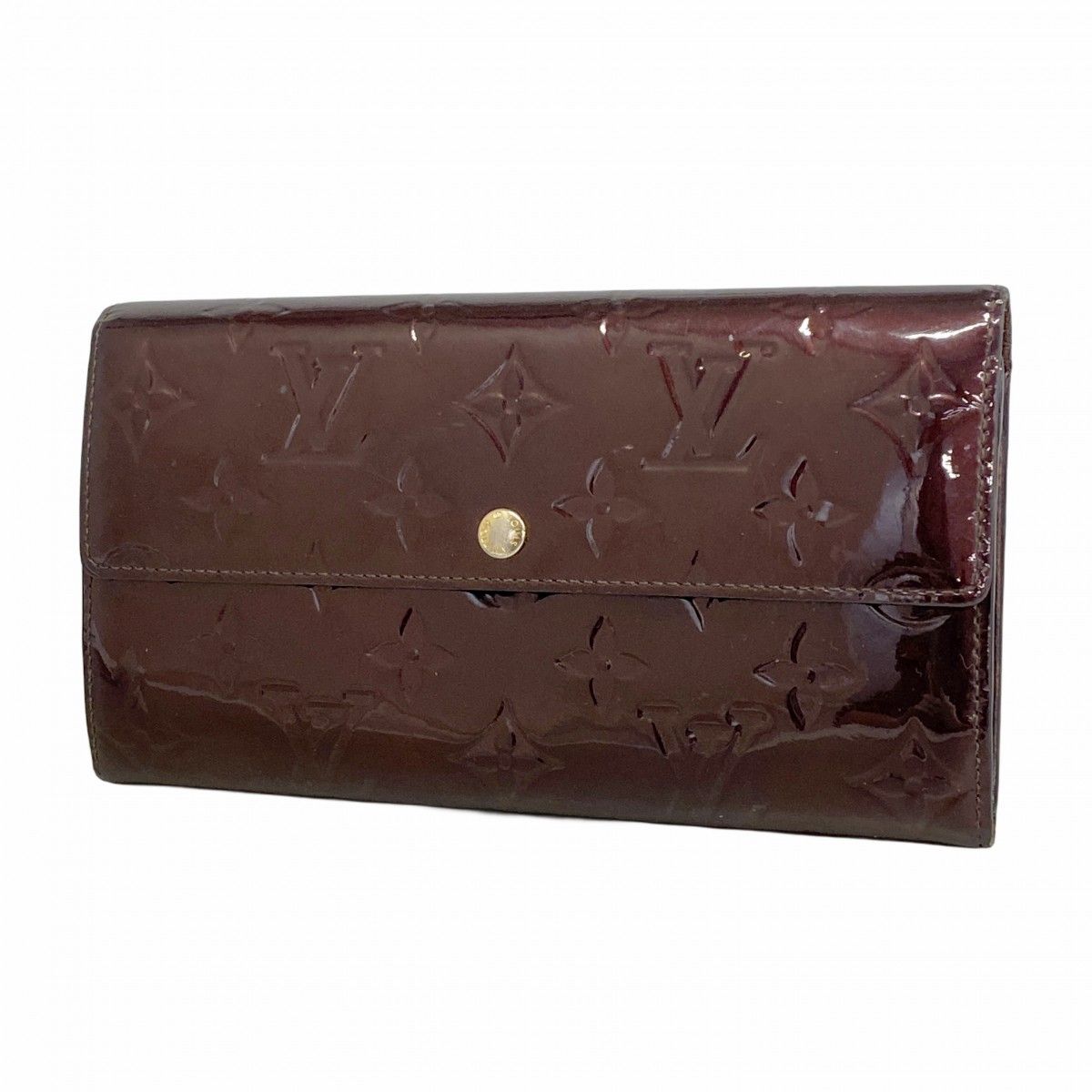 A182 中古 ルイヴィトン ヴェルニ 長財布 アマラント サラ M93524 中古・古着通販】LOUIS VUITTON (ルイ ヴィトン) ヴェルニ長財布