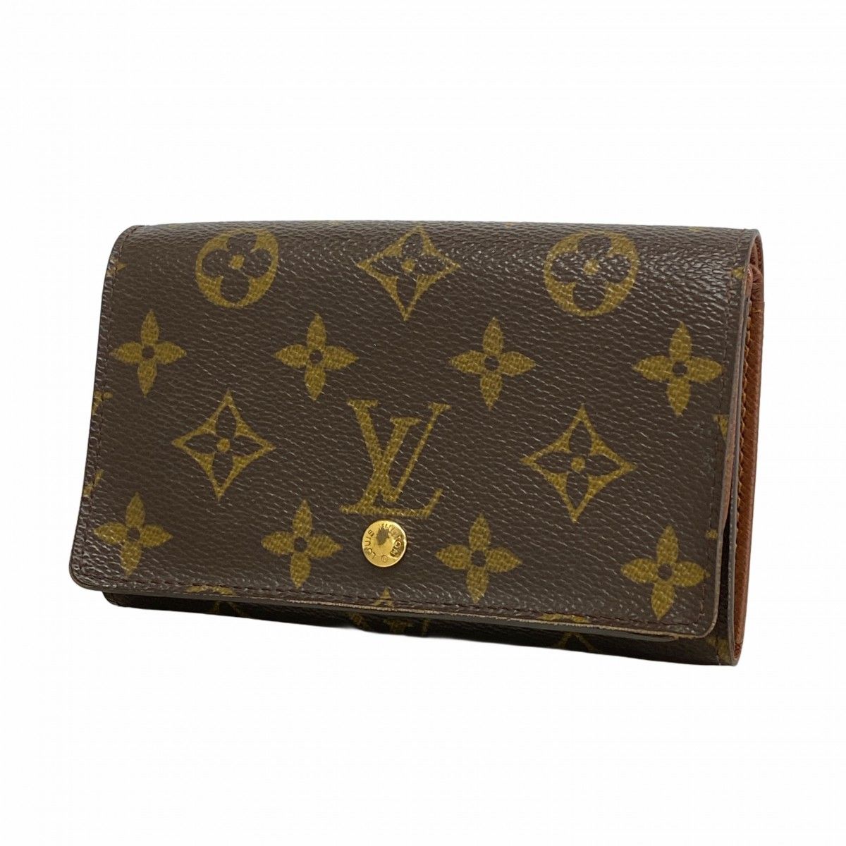 【6eb1684】ルイヴィトン 財布 モノグラム ポルトフォイユトレゾール M61736 ブラウン【中古】レディース