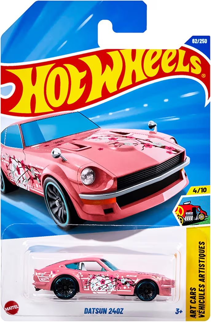 ホットウィール ベーシックカー ダットサン 240Z ピンク 桜デザイン