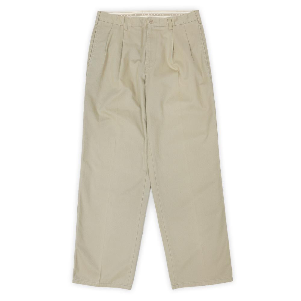 カルバン・クライン Calvin Klein 90s 90年代 2タック チノパンツ Khakis カーキス CK USA ヴィンテージ アメリカ 古着 メンズ ズボン チノパン ベージュ カーキ W32 L30【中古】