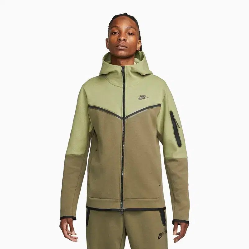 XL NIKE カーキ テックパック テック フリース フーディー ジップアップ