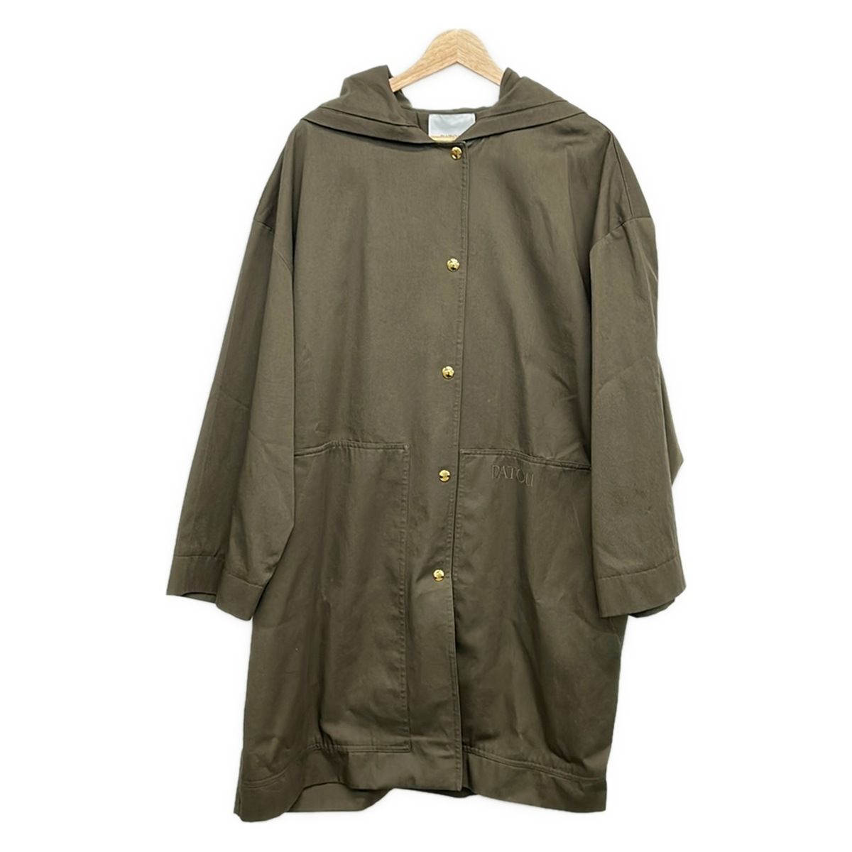 PATOU(パトゥ) コート サイズL レディース美品 - カーキ 長袖/春/秋