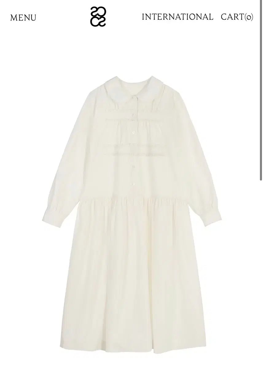 COSMOSS ROUND COLLAR SHIRT DRESS