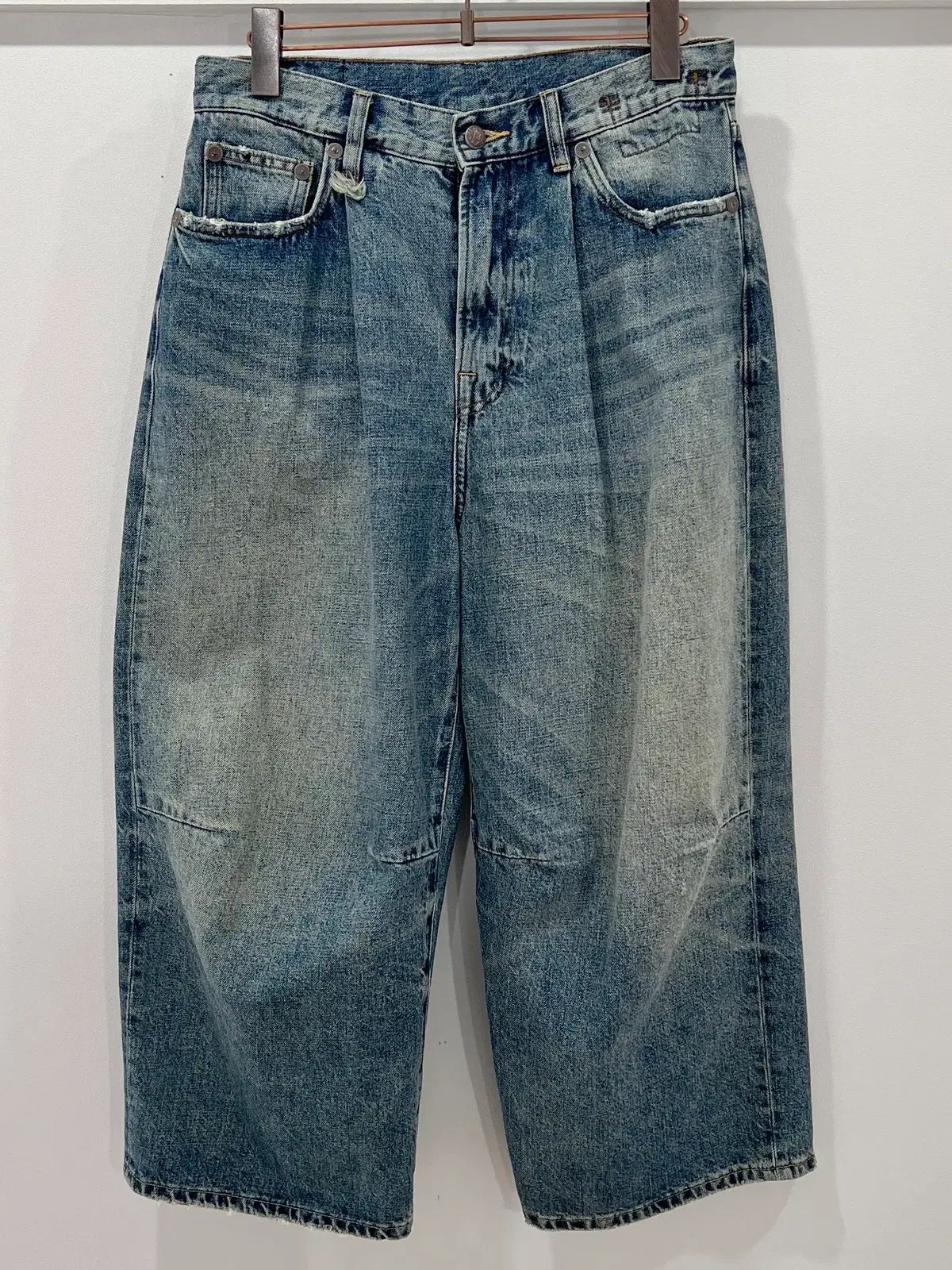 R13 ヴィンテージ ウォッシュ クロップド デニム パンツ