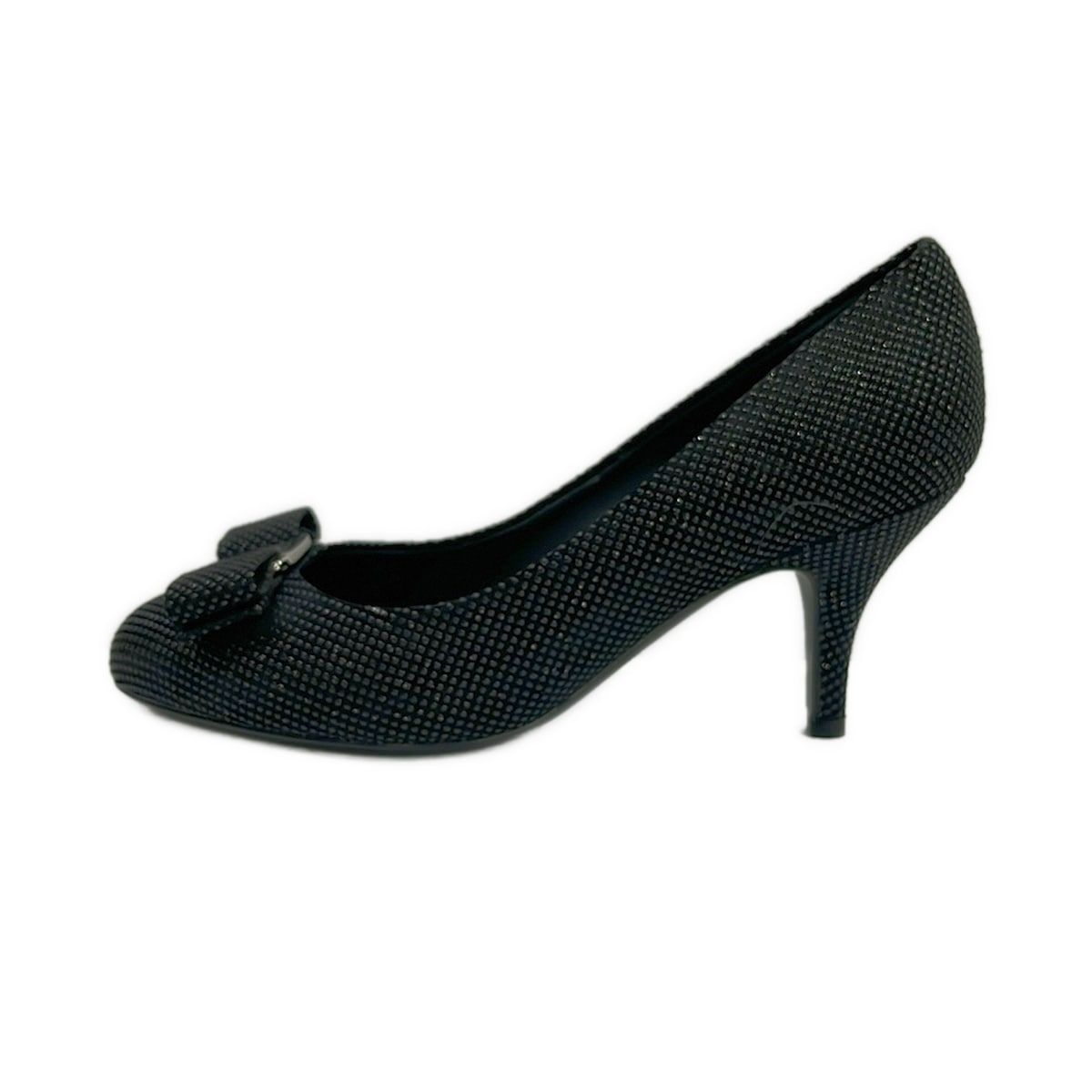 FERRAGAMO/SalvatoreFerragamo(サルバトーレフェラガモ) パンプス 3 1/2 D レディース - 黒 ヴァラ
