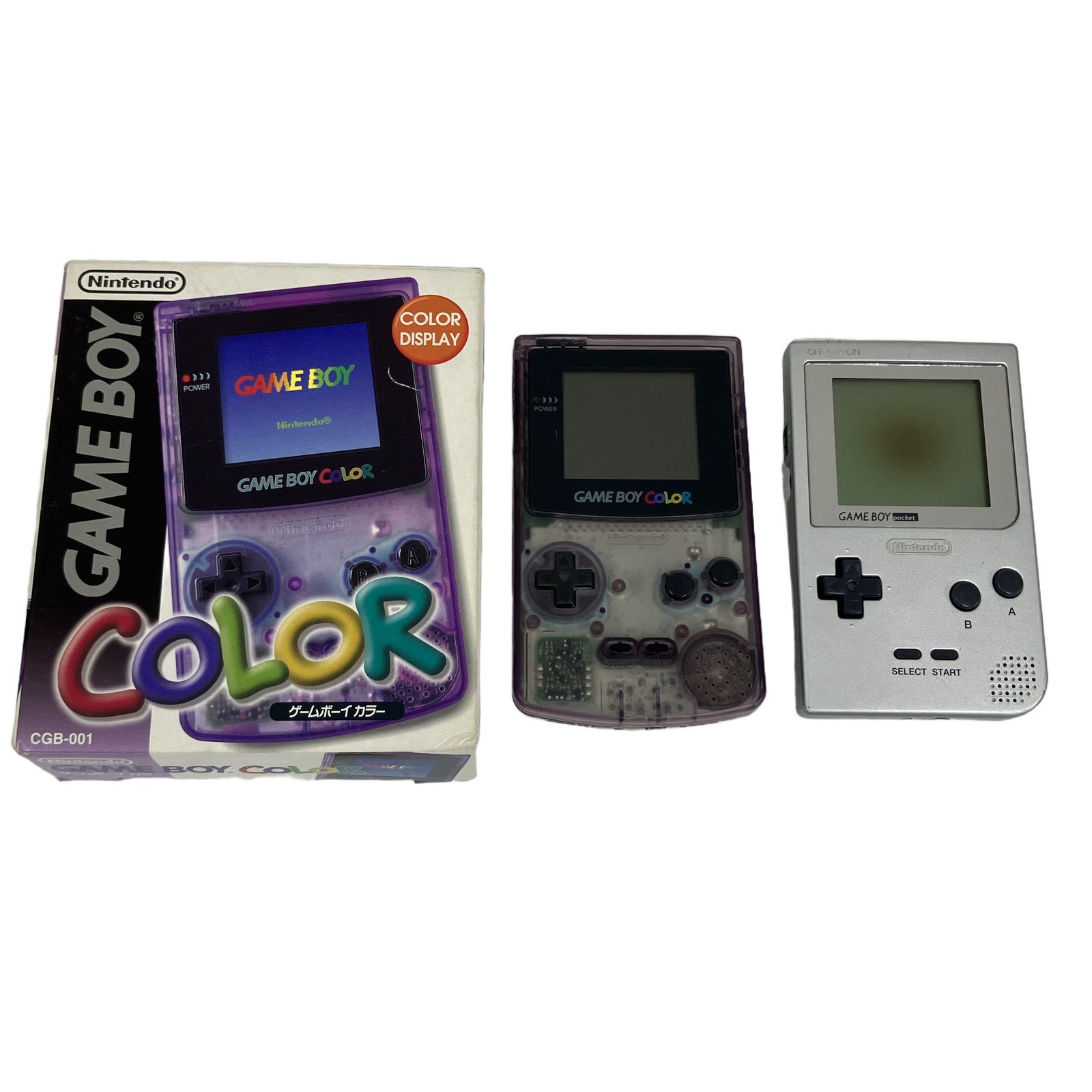 Nintendo GAMEBOY COLOR CGB-001 パープル MGB-001 ゲームボーイ 2台セット O11205733