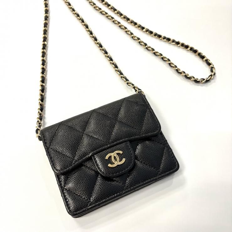 シャネル CHANEL マトラッセ AP0238 B10583 C3906 チェーンウォレット 
