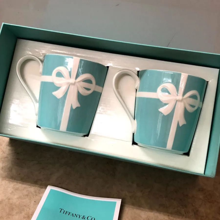 Tiffany＆Co. ティファニー ペア マグカップ 箱付き リボンデザイン