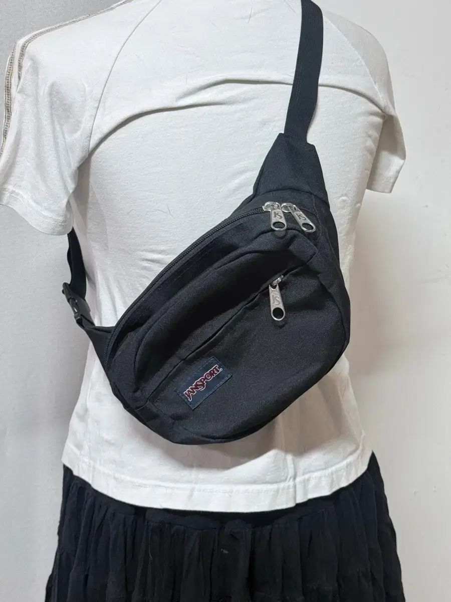 JANSPORT ジャンスポーツ ブラック ヒップバッグ スリングバック