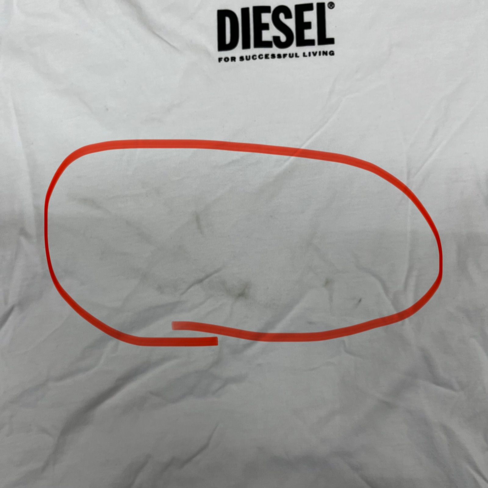 DIESEL ディーゼル Tシャツ ロゴワッペン 半袖 白 ホワイト 黒 
