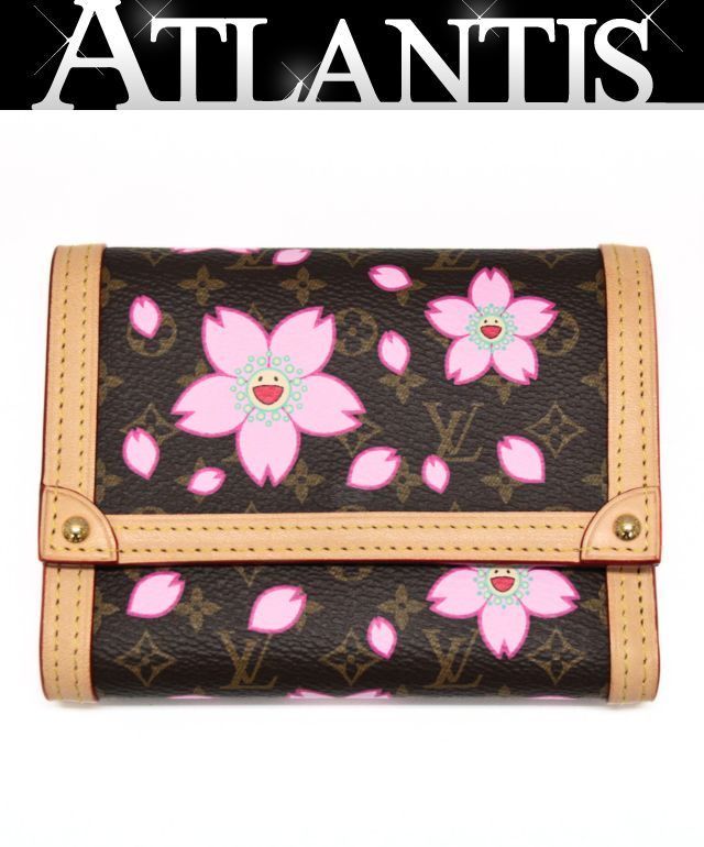 Louis Vuitton ルイヴィトン ポルトフォイユ ヴィクトリーヌ 三つ折り財布 モノグラムチェリーブロッサム M13427 【74703】
