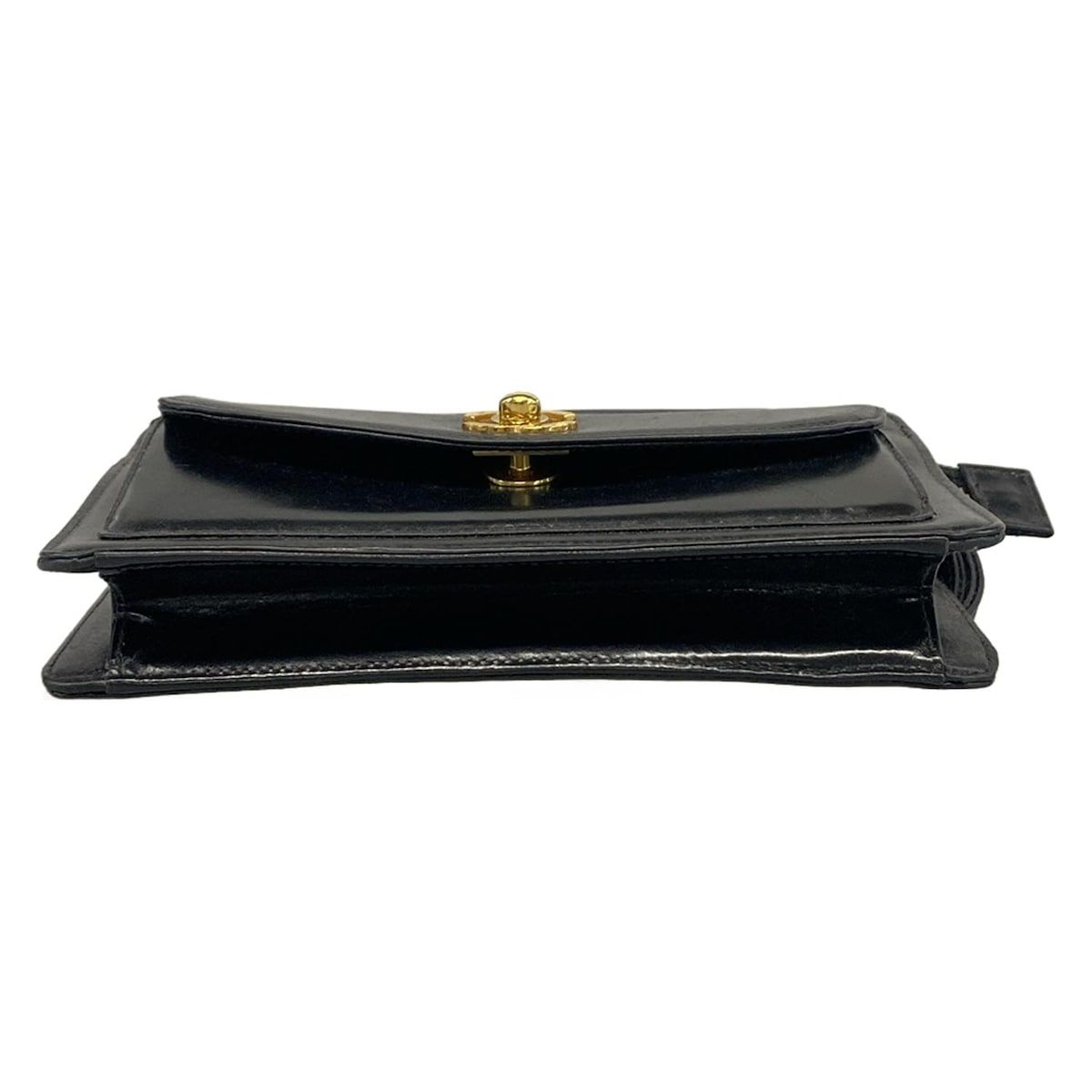 CHANEL(シャネル) セカンドバッグ - 黒 ココマーク/ゴールド金具/ターンロック レザー