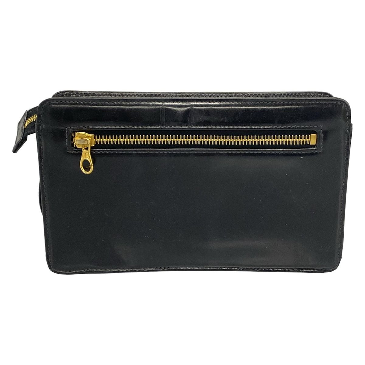 CHANEL(シャネル) セカンドバッグ - 黒 ココマーク/ゴールド金具/ターンロック レザー