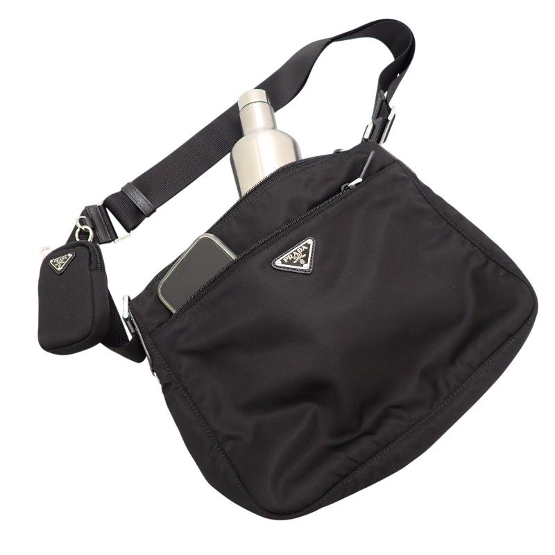 PRADA プラダ リ ナイロン ショルダーバッグ 1BC421 ナイロン ブラック  ユニセックス【中古】 プラダ PRADA Re-Nylon バッグ 1BC421 ショルダーバッグ ナイロン