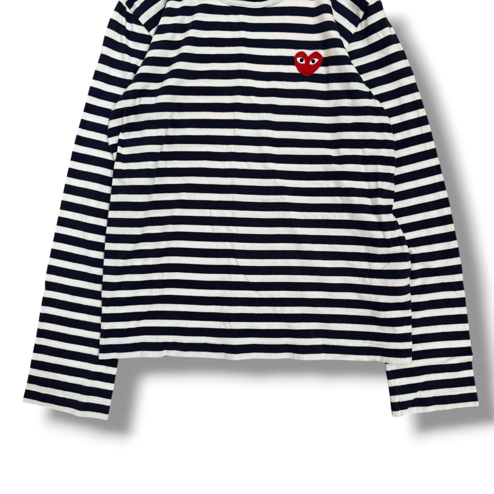 【PLAY COMME des GARCONS】ボーダー Tシャツ L ネイビー AD2022L