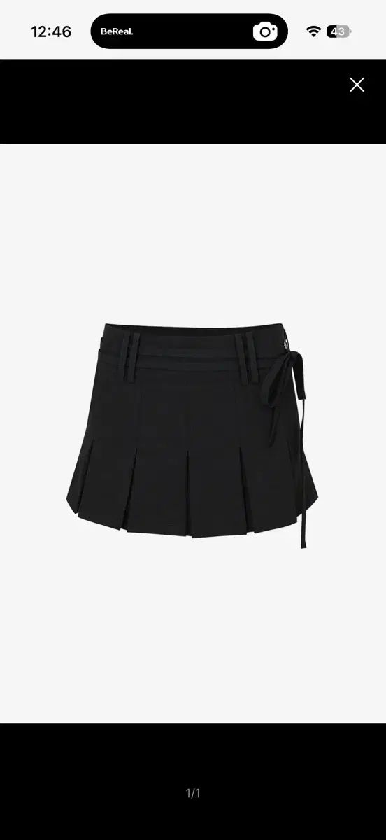PAIN OR PLEASURE RUE PLEATS SKIRT black