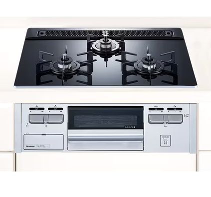 【新品未使用】HARMAN ハーマン製 ガスコンロ DW32T6WTPSSV fami ファミ 3口コンロ ガラストップタイプ 間口60cm 無水両面焼 送料無料