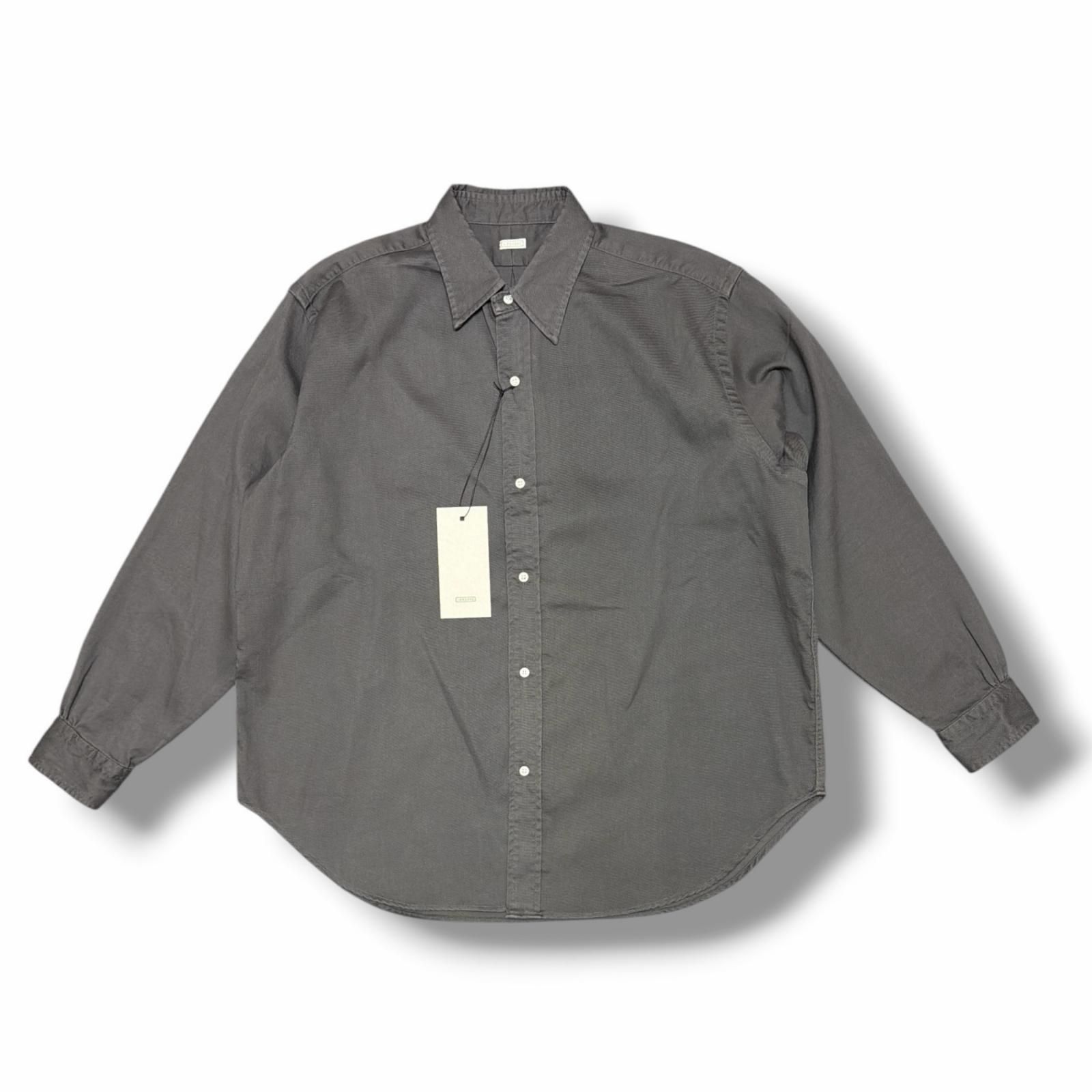参考上代52800円 A.PRESSE 26SS Double Weave Twill Regular Collar Shirt レギュラーカラーシャツ アプレッセ 25AAP-02-10 グレー 1 （15352M）