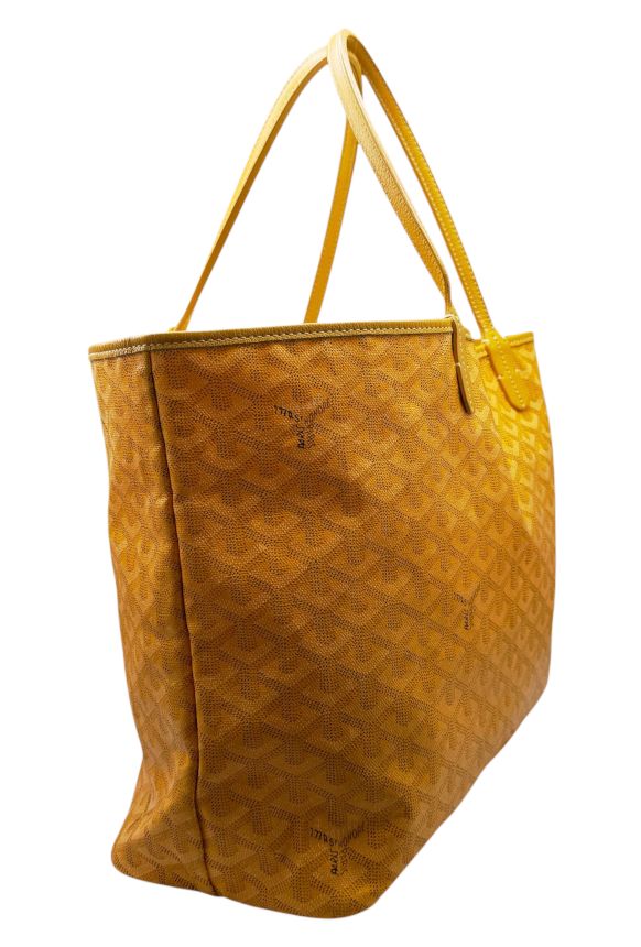 【中古】GOYARD ゴヤール サンルイPM PVC イエロー トートバッグ ショルダーバッグ 肩掛け 鞄 メンズ レディース ユニセックス 黄 コーティングキャンバス レザー ポーチ付き 通勤 通学 【ブランドギャラリー東心斎橋店】