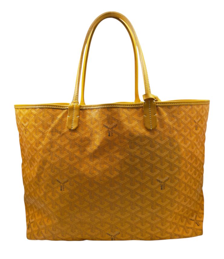 【中古】GOYARD ゴヤール サンルイPM PVC イエロー トートバッグ ショルダーバッグ 肩掛け 鞄 メンズ レディース ユニセックス 黄 コーティングキャンバス レザー ポーチ付き 通勤 通学 【ブランドギャラリー東心斎橋店】