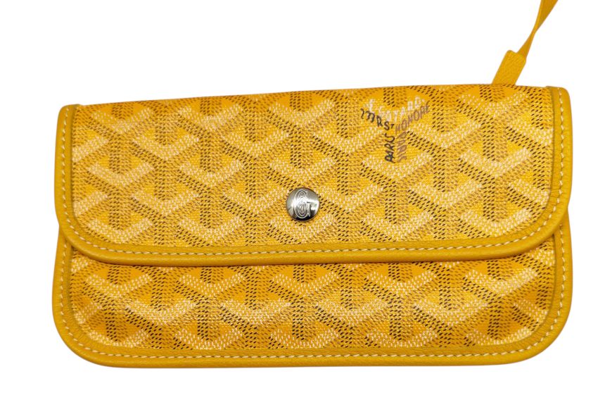 【中古】GOYARD ゴヤール サンルイPM PVC イエロー トートバッグ ショルダーバッグ 肩掛け 鞄 メンズ レディース ユニセックス 黄 コーティングキャンバス レザー ポーチ付き 通勤 通学 【ブランドギャラリー東心斎橋店】