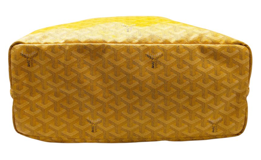 【中古】GOYARD ゴヤール サンルイPM PVC イエロー トートバッグ ショルダーバッグ 肩掛け 鞄 メンズ レディース ユニセックス 黄 コーティングキャンバス レザー ポーチ付き 通勤 通学 【ブランドギャラリー東心斎橋店】