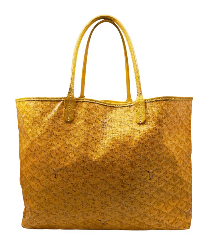 【中古】GOYARD ゴヤール サンルイPM PVC イエロー トートバッグ ショルダーバッグ 肩掛け 鞄 メンズ レディース ユニセックス 黄 コーティングキャンバス レザー ポーチ付き 通勤 通学 【ブランドギャラリー東心斎橋店】
