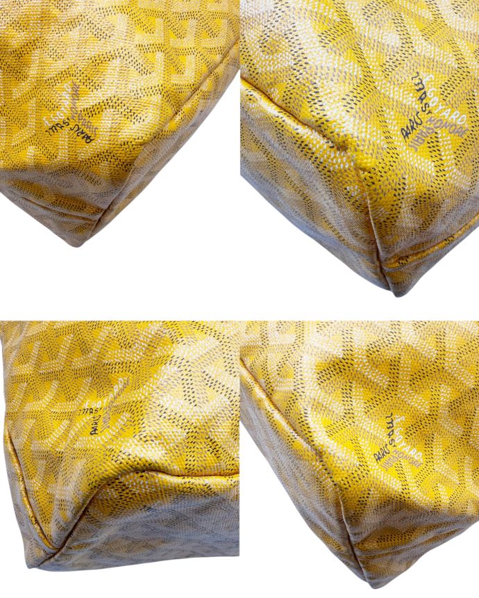 【中古】GOYARD ゴヤール サンルイPM PVC イエロー トートバッグ ショルダーバッグ 肩掛け 鞄 メンズ レディース ユニセックス 黄 コーティングキャンバス レザー ポーチ付き 通勤 通学 【ブランドギャラリー東心斎橋店】