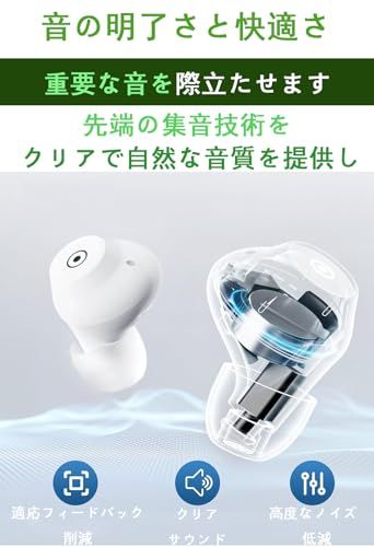 Ceretone 集音器 しゅうおんき 高齢者 音声拡聴器 聴覚補助 高速充電式 軽量 快適 DSPテクノロジ 左右両耳 耳穴式 音量調節 簡単操作 両親 敬老の日 母の日 父の日 ギフト プレゼント 贈り物 国内発送 b0fd3446