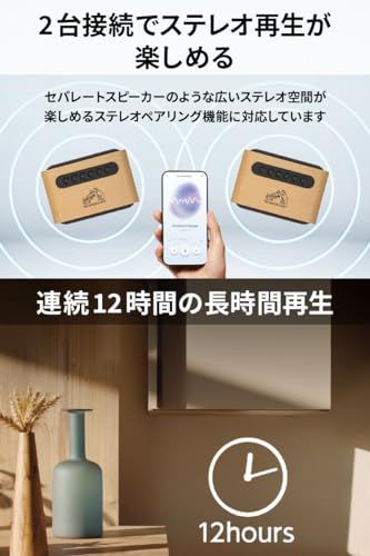 JVCケンウッド Victor SP-WM01BT Bluetooth スピーカー 小型 最大12時間再生 ステレオペアリング ポータブルスピーカー 出力10W USB-C充電 ウッドデザイン 国内発送 3ec3fdc9