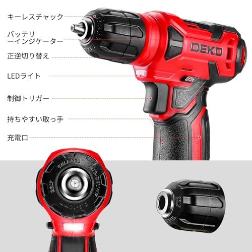【8V電動ドリル付き】 工具セット 126点組 ピンク ホームツールセット 家庭用 ツールセット 日曜大工 DIYセット 作業工具セット 家具の組み立て 住まいのメンテナンス用 修理道具セット 便利な収納ケース付き (赤) 国内発送 0bc89e1d