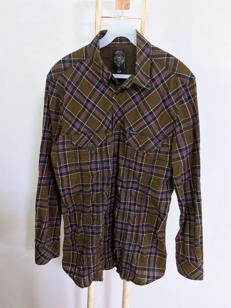 몽빈티지(90(S)DIESEL(ディーゼル) メンズ ハングルタグ CHECK(チェック) ポケット 長袖 シャツ