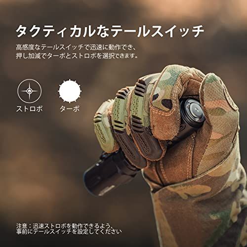 【新品】OLIGHT(オーライト) WARRIOR 3S 懐中電灯 2300ルーメン ハンディライト タクティカルライト ledフラッシュライト 強力 最強 ワークライト アウトドア IPX8防水 充電式 高輝度 耐衝撃 (Black) 06affffb