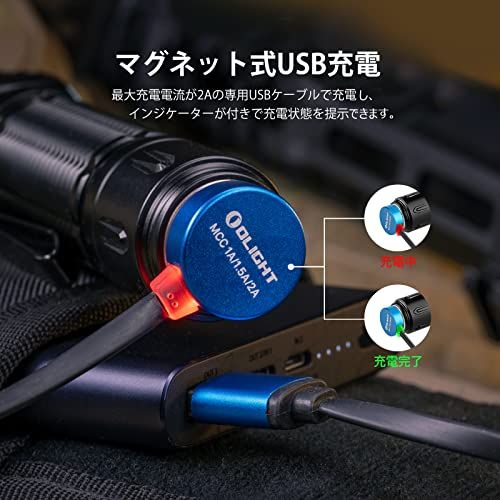 【新品】OLIGHT(オーライト) WARRIOR 3S 懐中電灯 2300ルーメン ハンディライト タクティカルライト ledフラッシュライト 強力 最強 ワークライト アウトドア IPX8防水 充電式 高輝度 耐衝撃 (Black) 06affffb